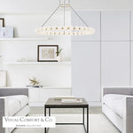 Orbet Chandelier, 1-Light, LED, Brass, 36.1"W (700OBT36NB-LED927 70PGALC)