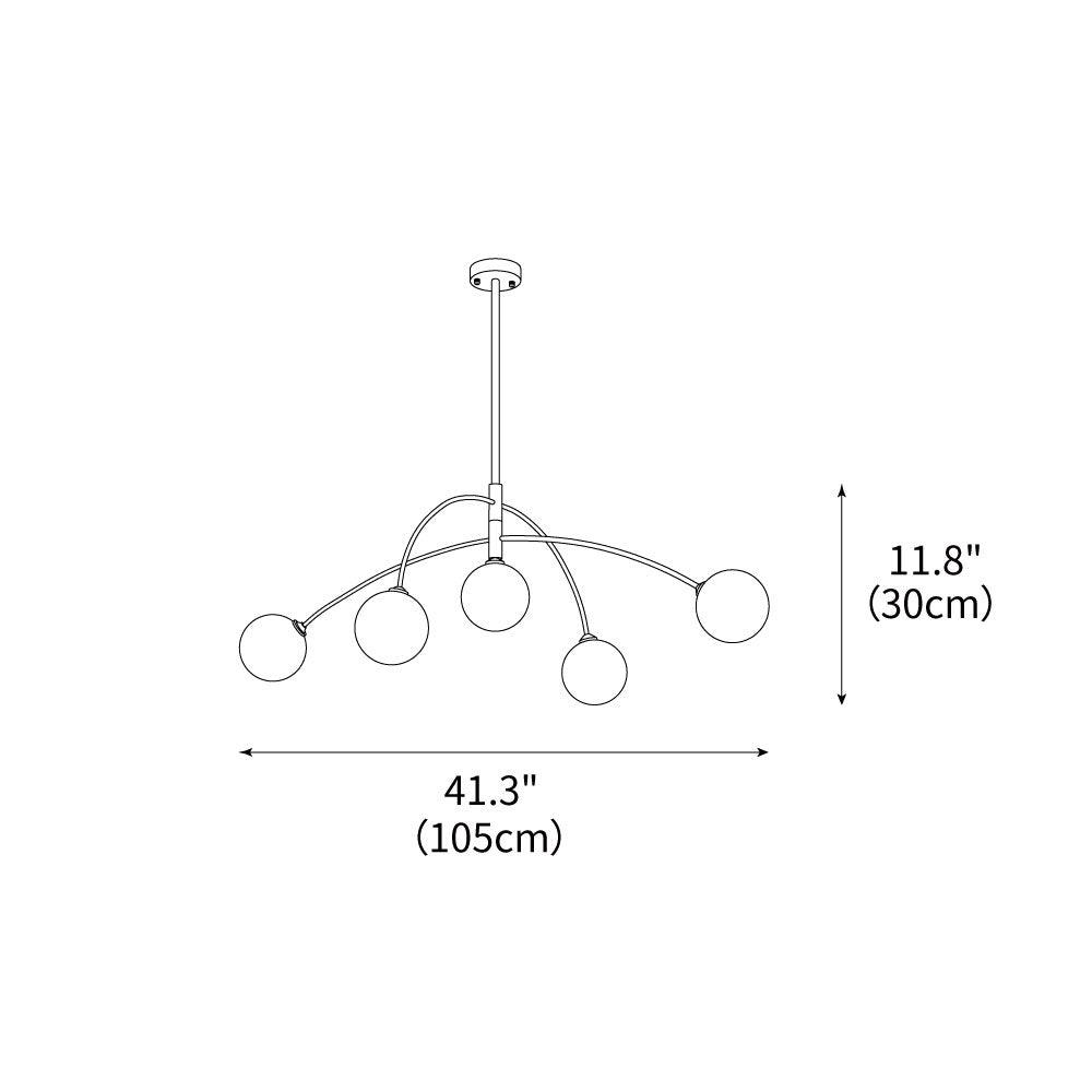 Valentina Arc Chandelier 41.3"