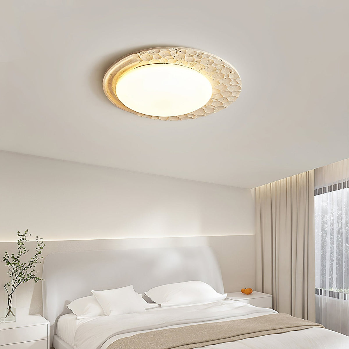 Venus Textured Stone Ceiling Light