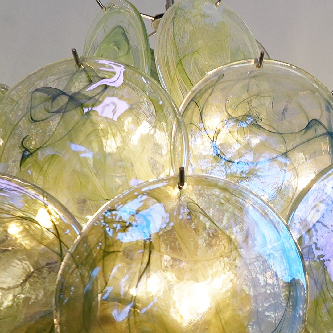 Verdant Bloom Murano Glass Chandelier