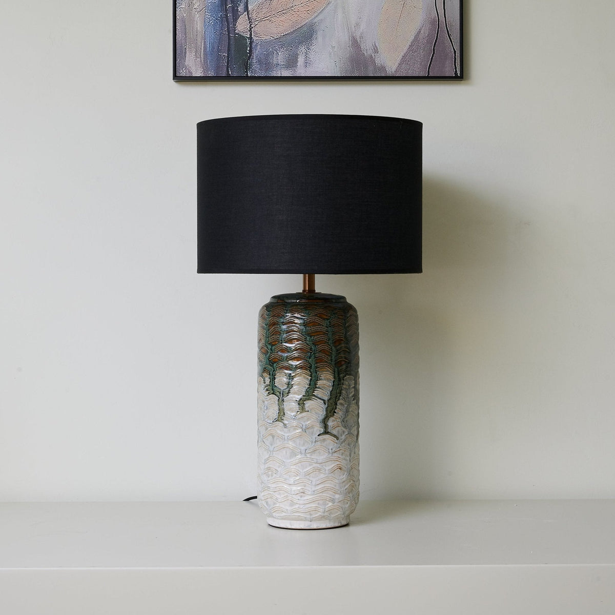 Verde Drip Ceramic Table Lamp