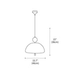 Verona Glass Pendant Lamp 15.7"