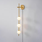 Vertical Globe Plug-in Wall Lamp