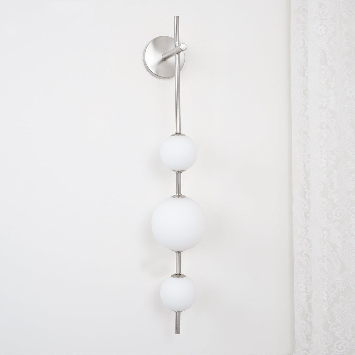 Vertical Globe Plug-in Wall Lamp