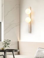 Vertical Travertine Wall Sconce