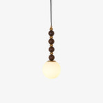 Vertical Walnut Balls Pendant Lamp