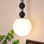 Vertical Walnut Balls Pendant Lamp