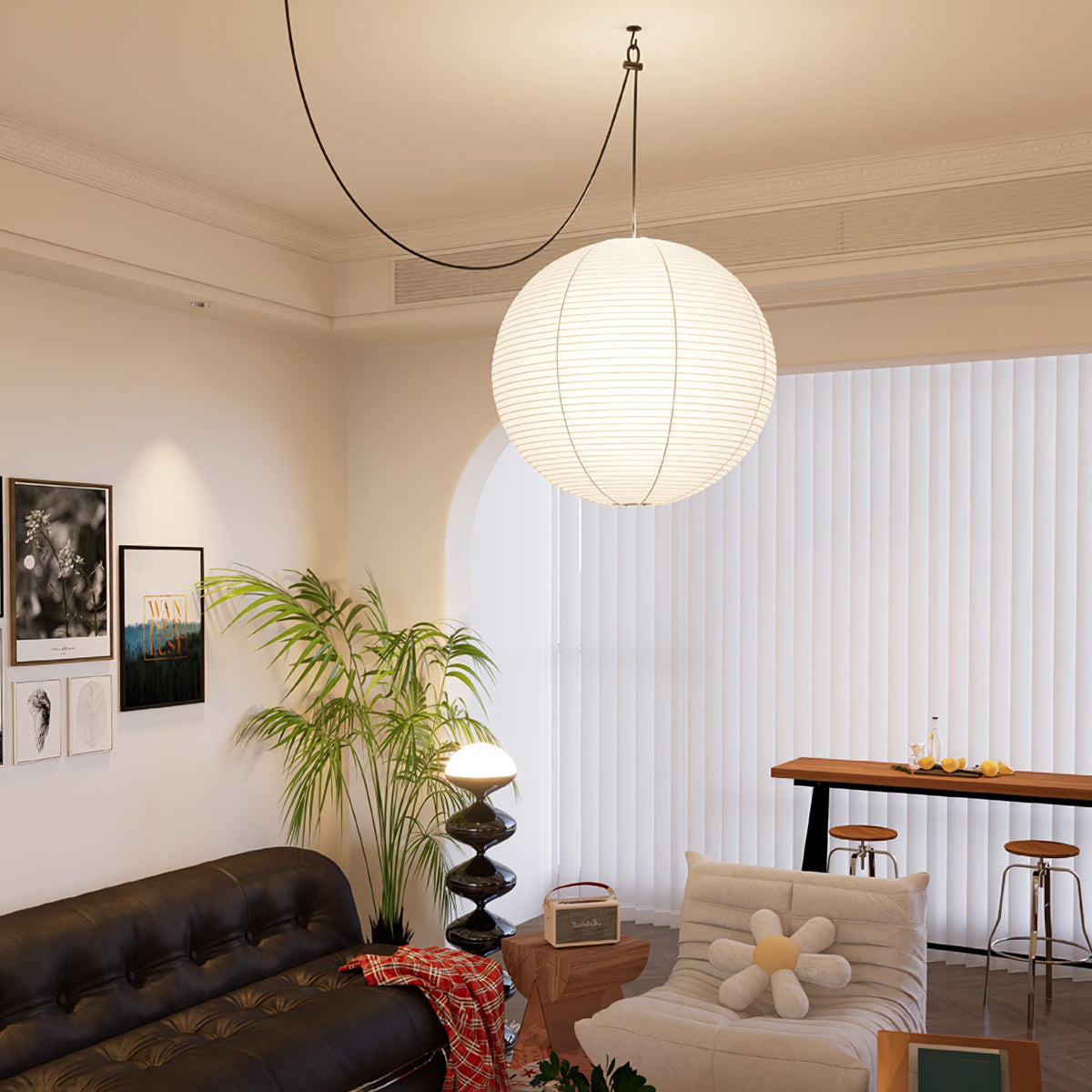 Akari A Round Swag Light