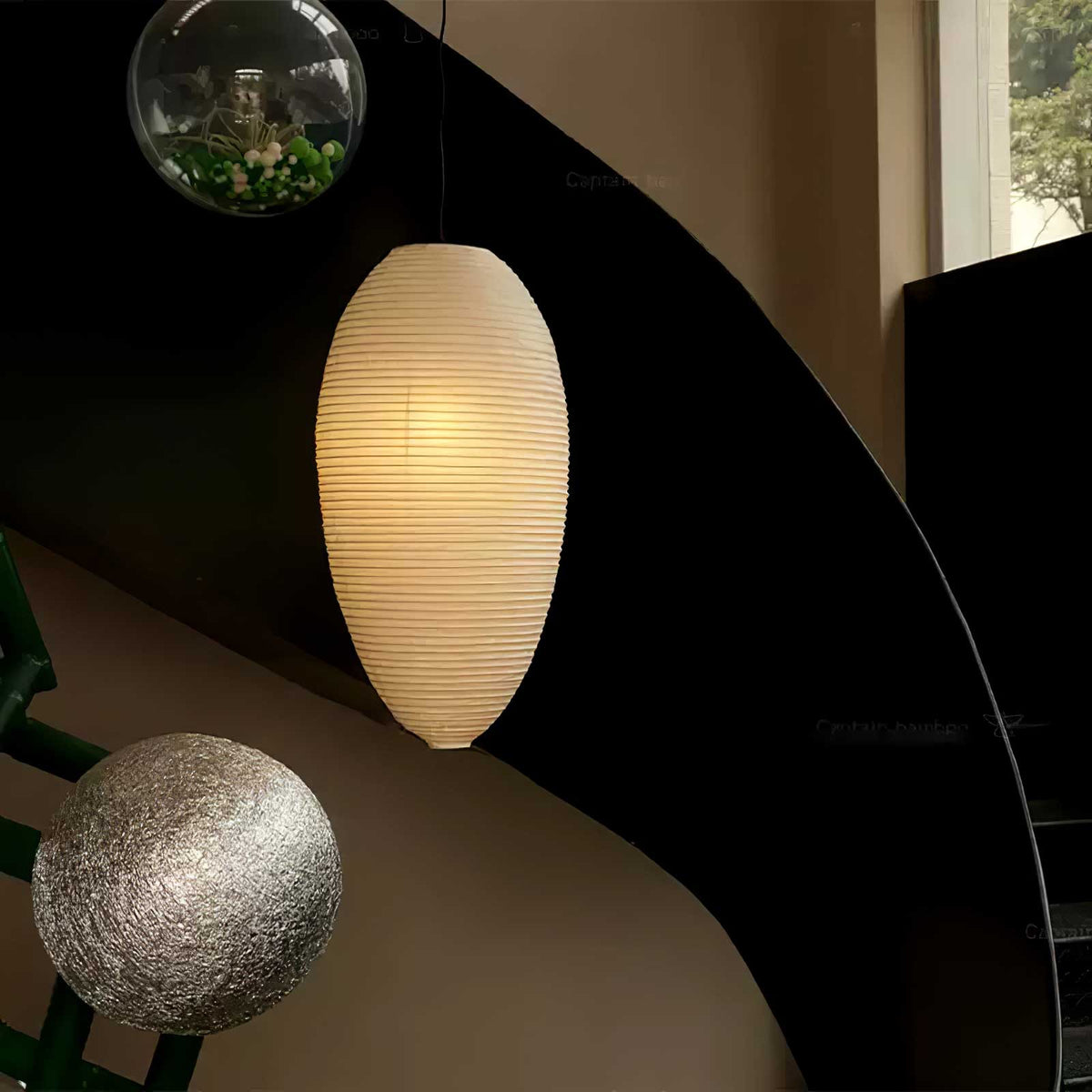 Washi Paper Chestnut Pendant Lamp