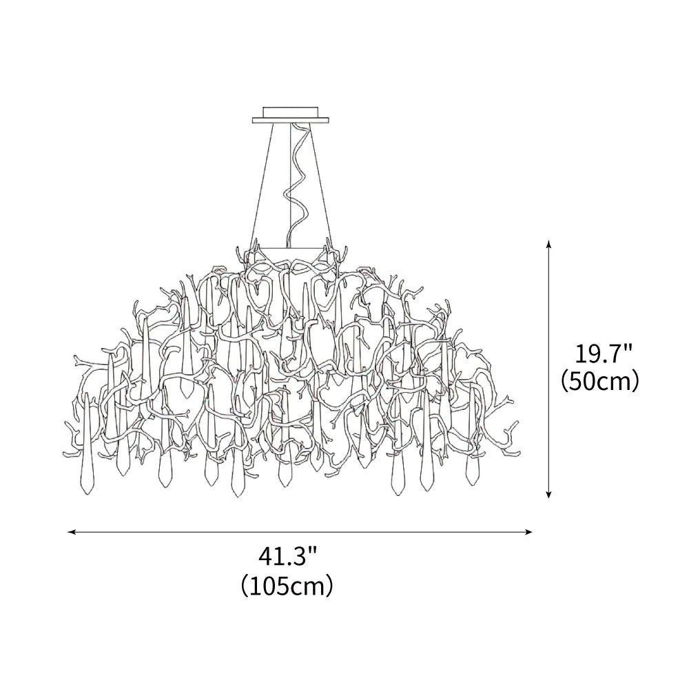 Water Dome Chandelier 41.3"