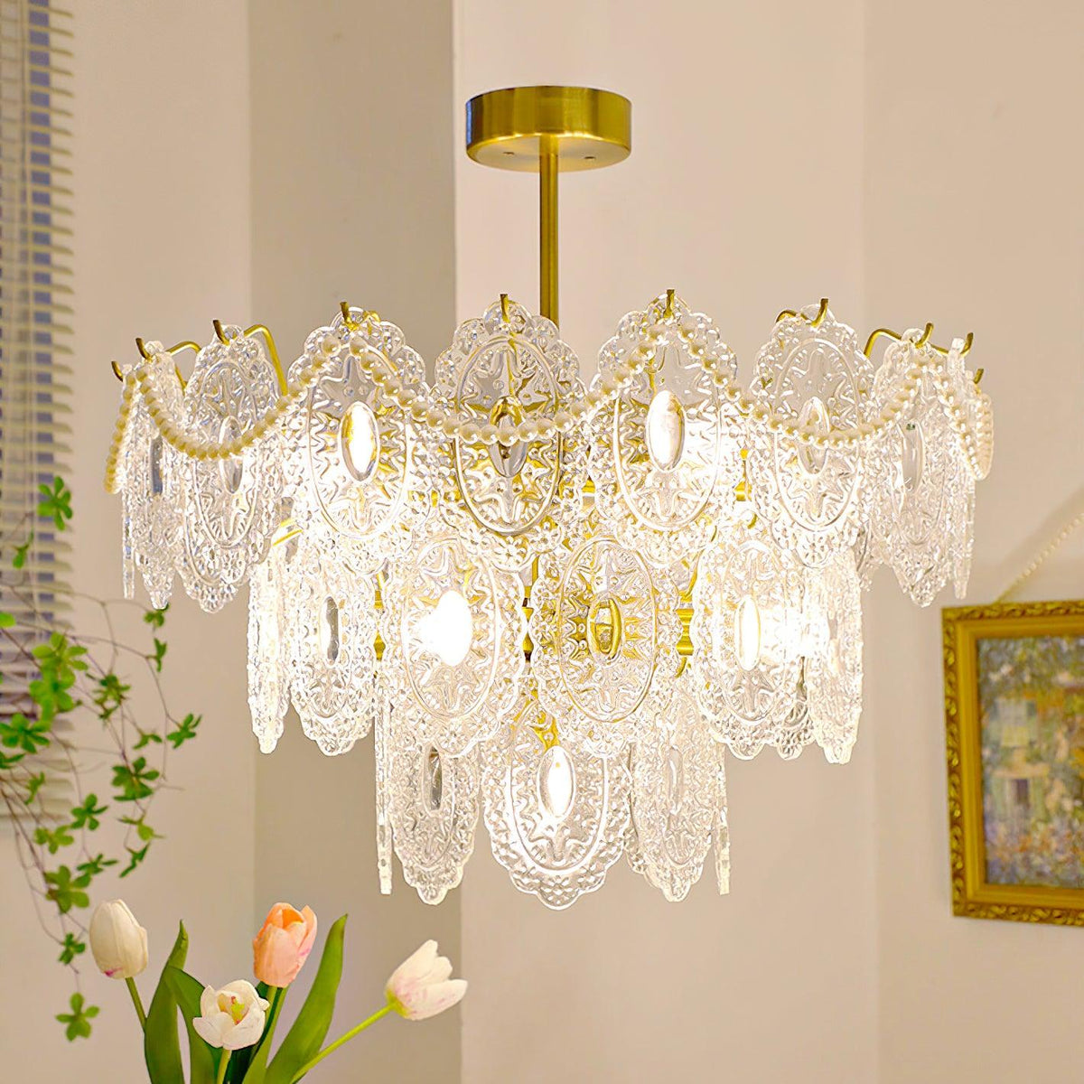 Wave Pearl Chandelier