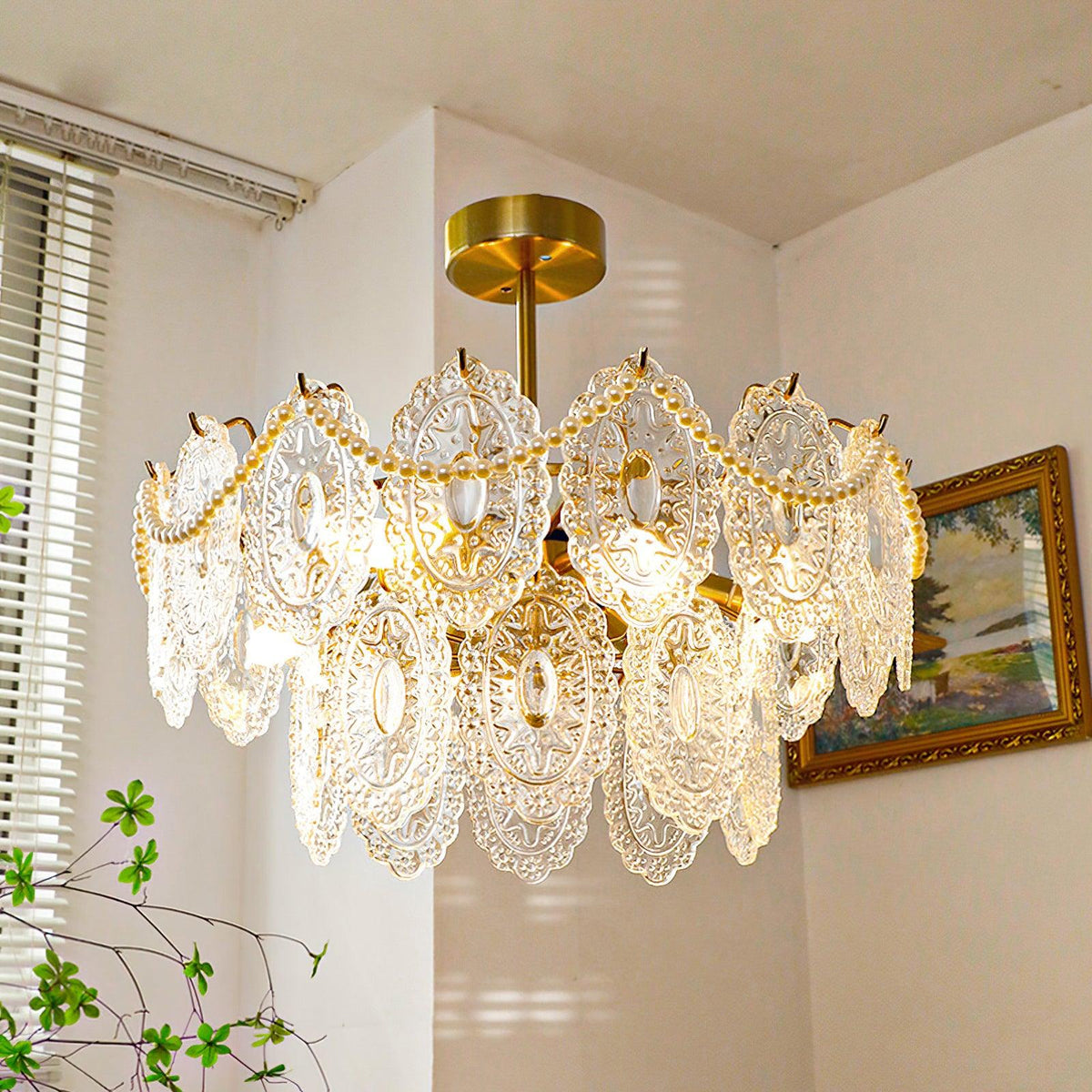 Wave Pearl Chandelier