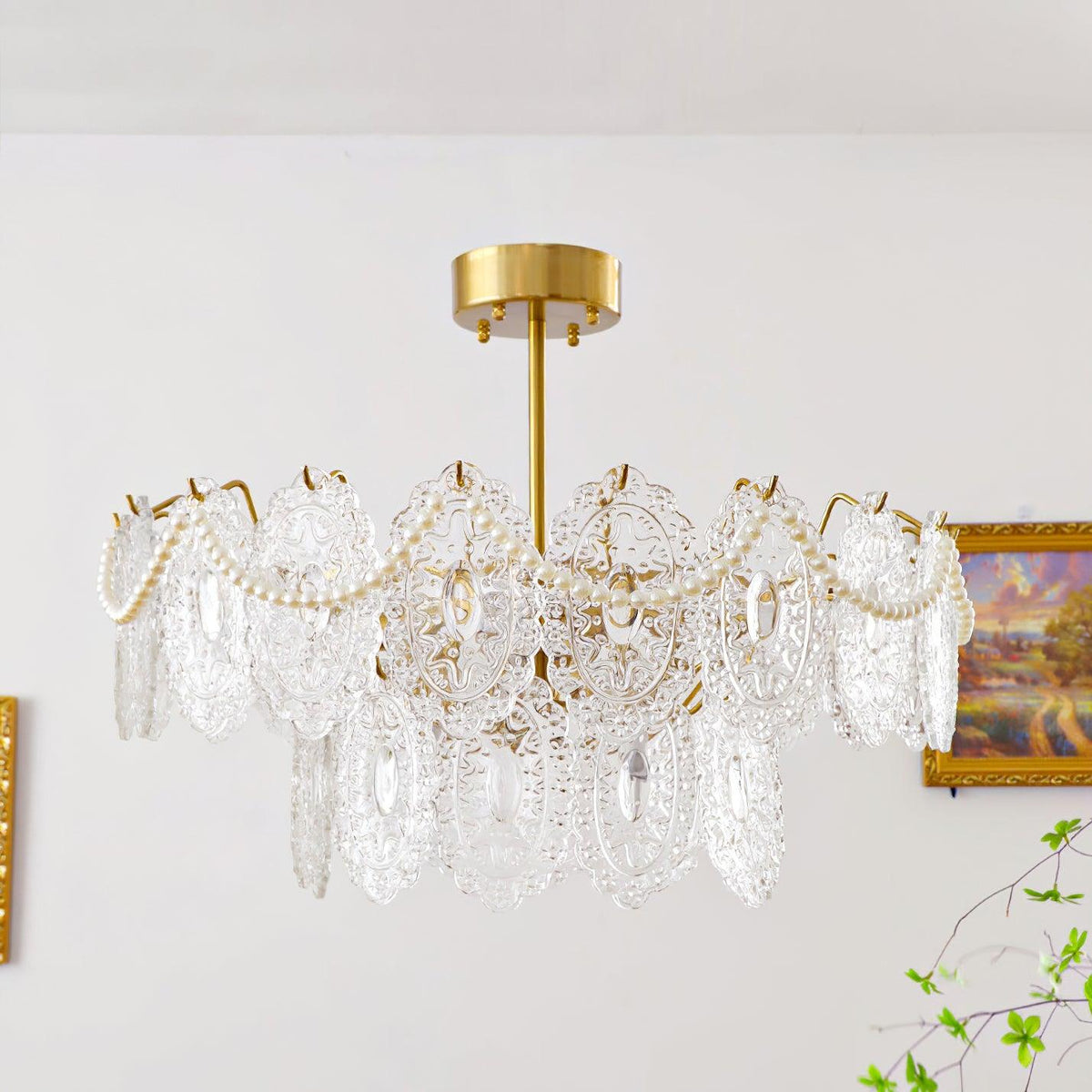Wave Pearl Chandelier