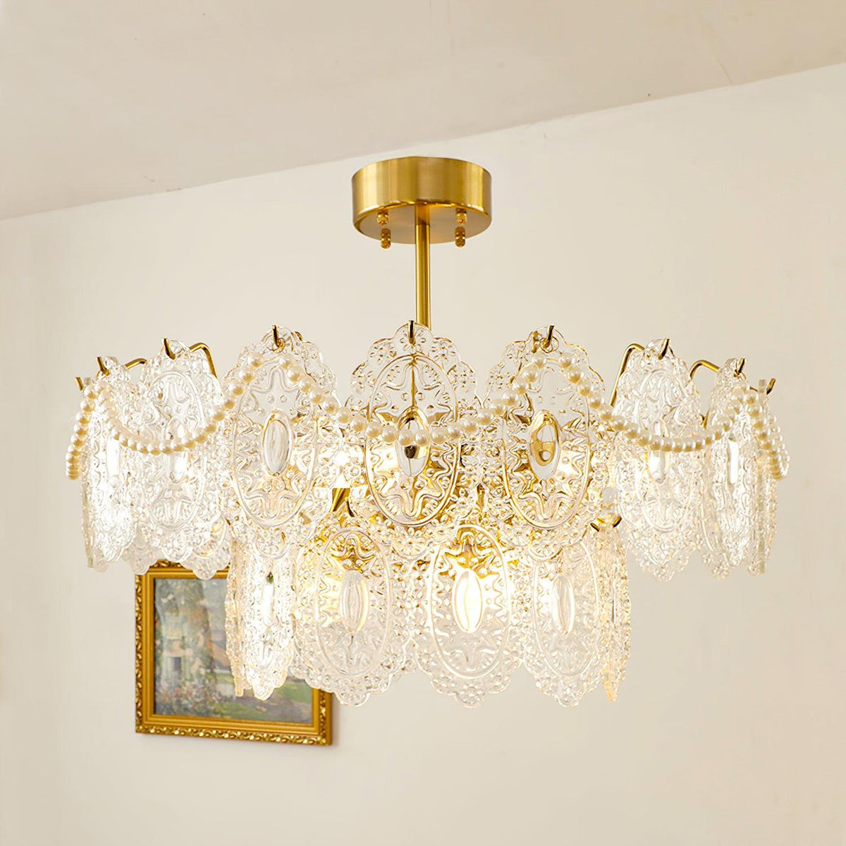 Wave Pearl Chandelier