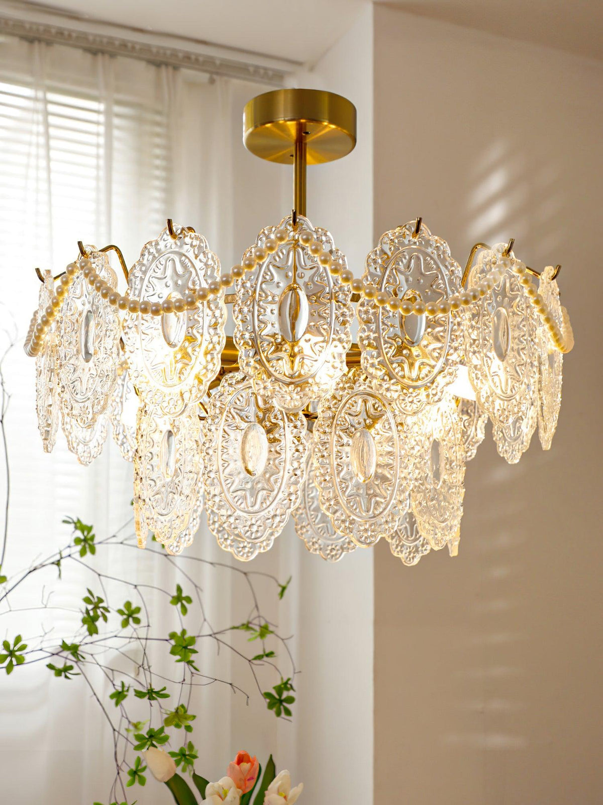 Wave Pearl Chandelier