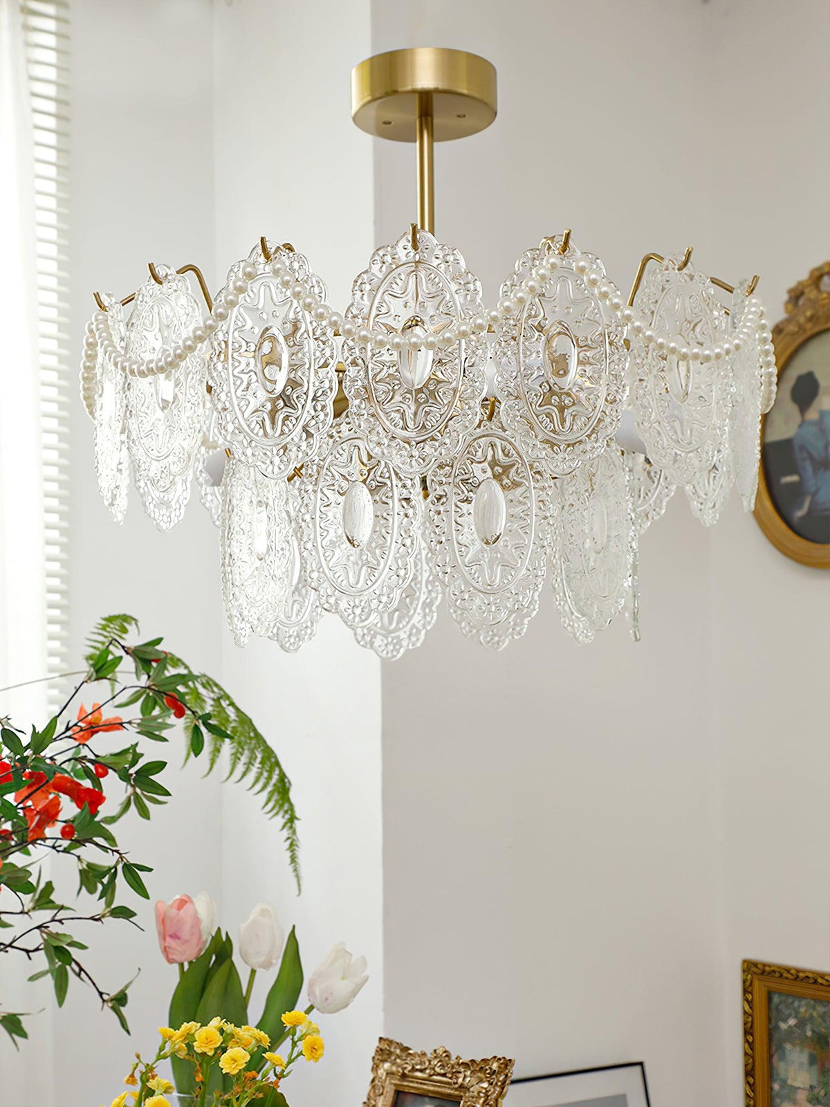 Wave Pearl Chandelier