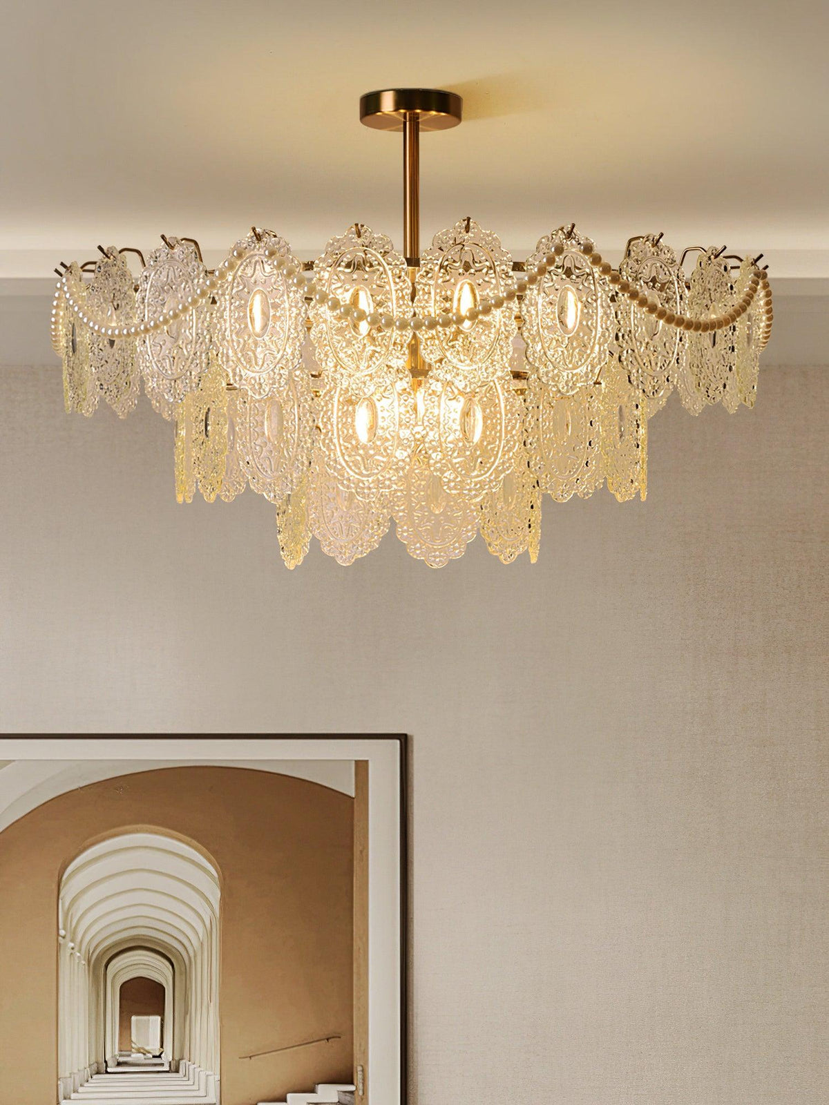 Wave Pearl Chandelier