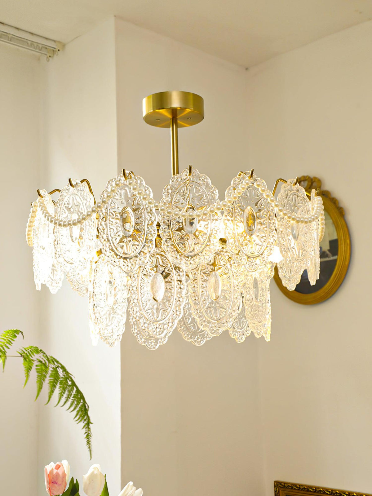 Wave Pearl Chandelier