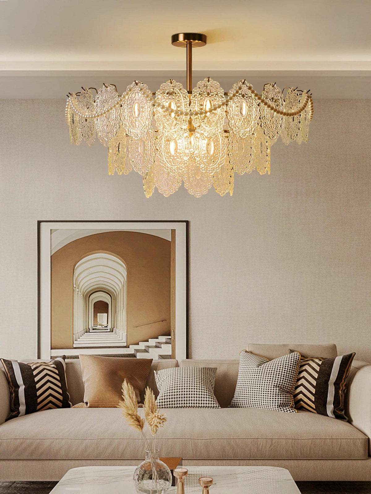 Wave Pearl Chandelier