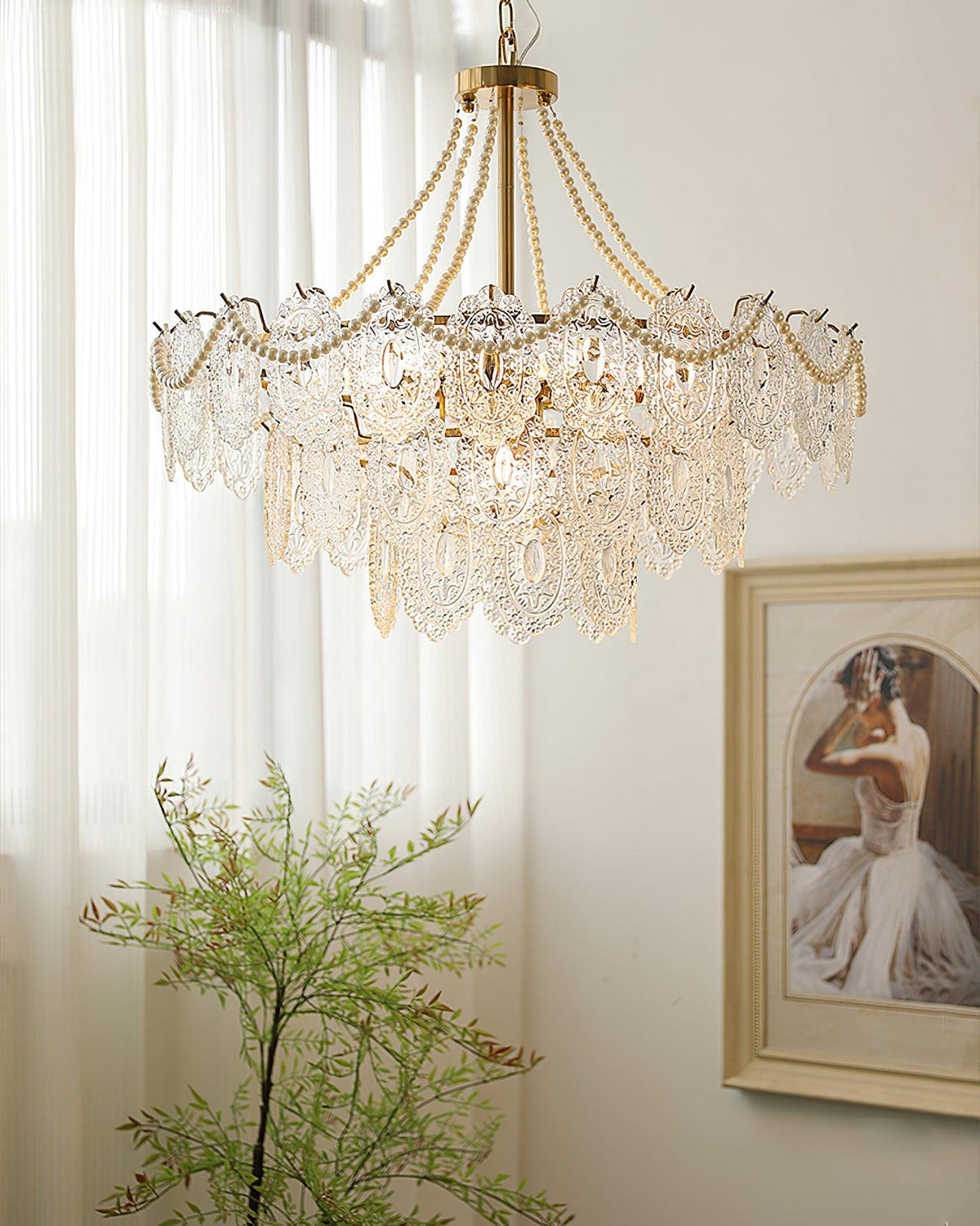 Wave Pearl Chandelier