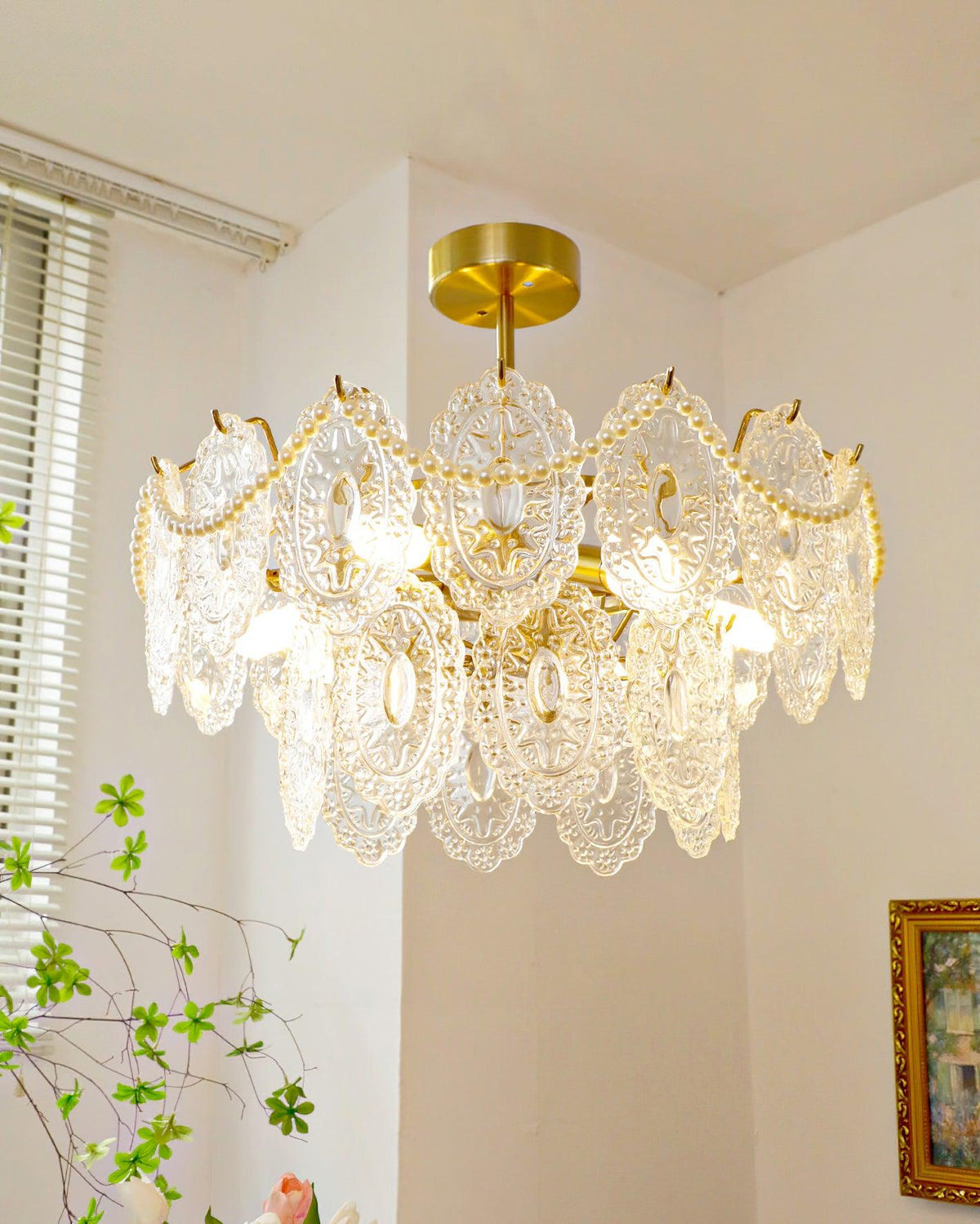 Wave Pearl Chandelier