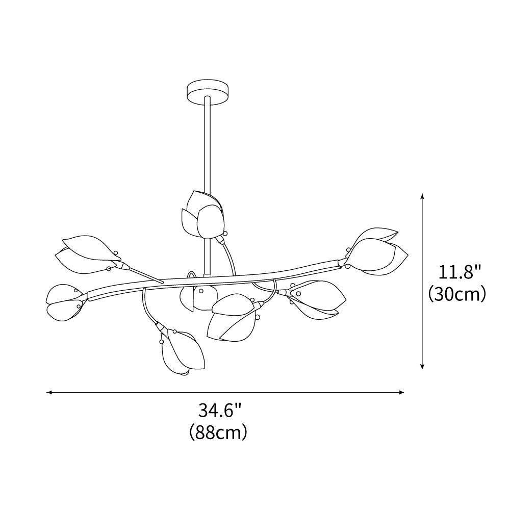 Porcelain Magnolia Chandelier