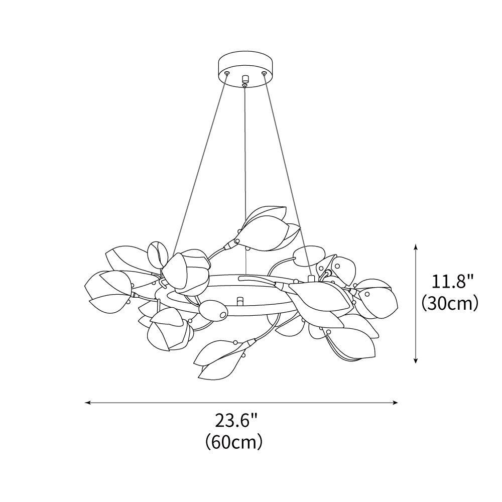 Porcelain Magnolia Chandelier