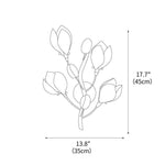 Porcelain Magnolia Wall Lamp 13.8"