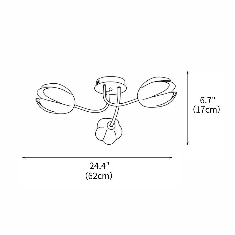 White Tulip Ceiling Light