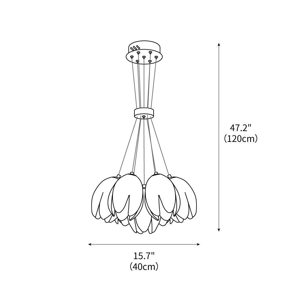 White Tulip Chandelier