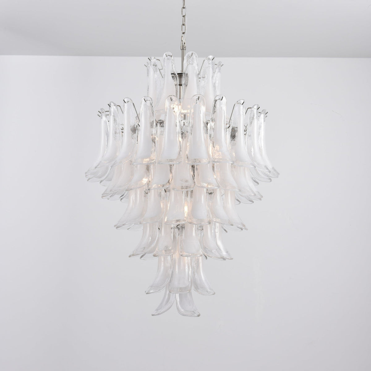White Cloud Glass Petals Chandelier