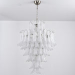 White Cloud Glass Petals Chandelier