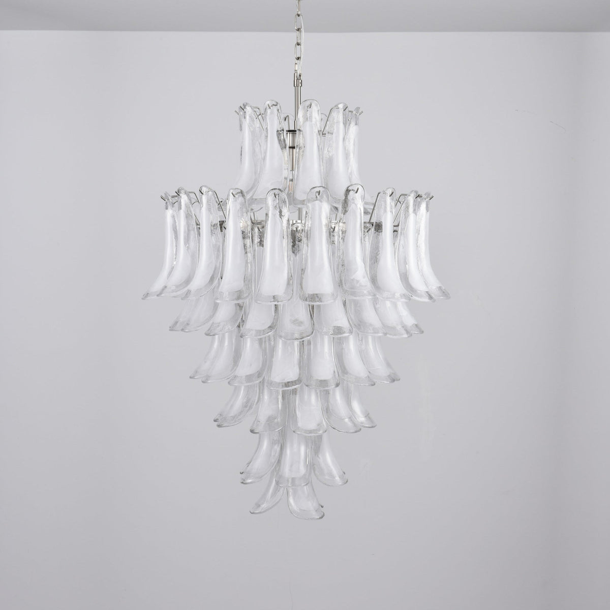 White Cloud Glass Petals Chandelier