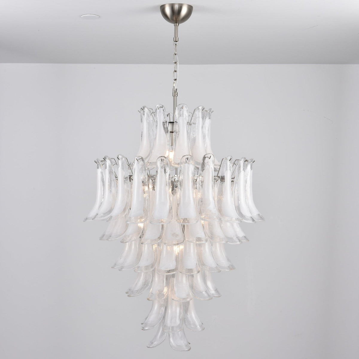 White Cloud Glass Petals Chandelier