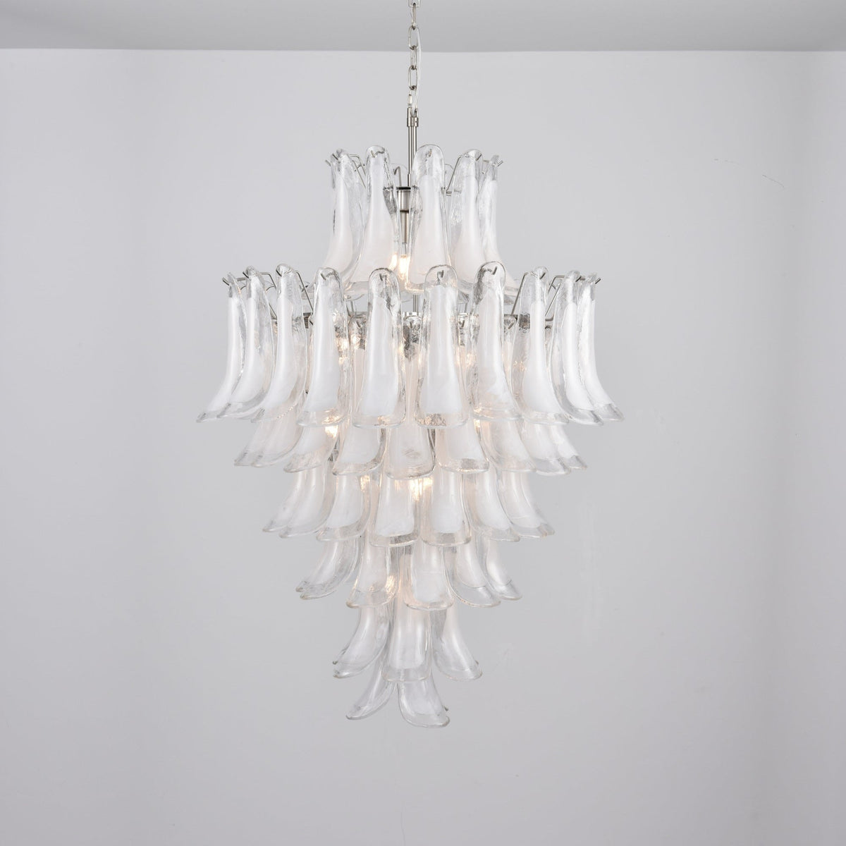 White Cloud Glass Petals Chandelier