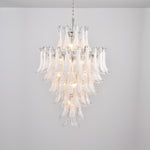 White Cloud Glass Petals Chandelier