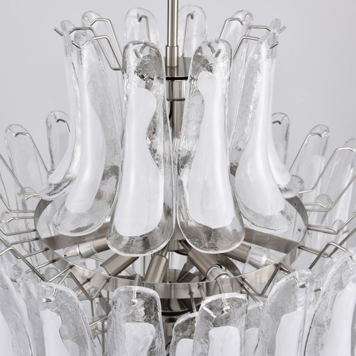 White Cloud Glass Petals Chandelier