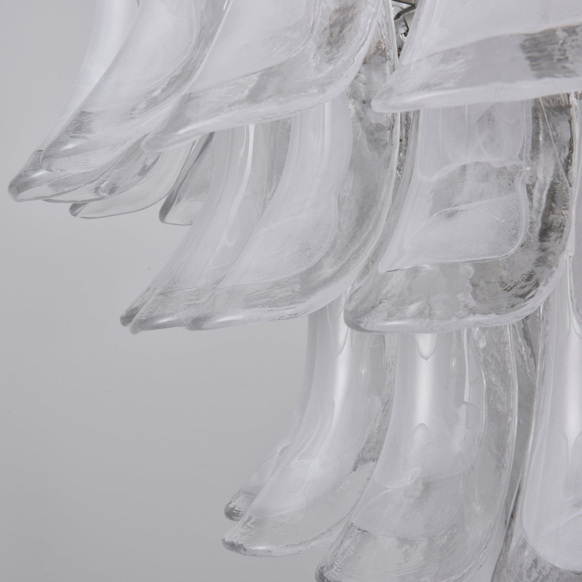 White Cloud Glass Petals Chandelier