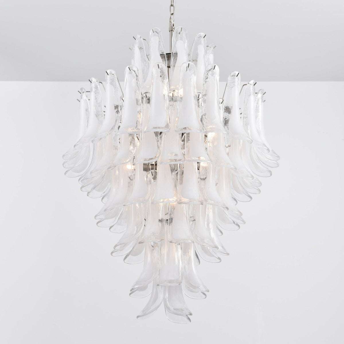 White Cloud Glass Petals Chandelier