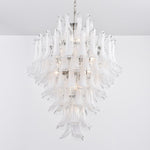 White Cloud Glass Petals Chandelier