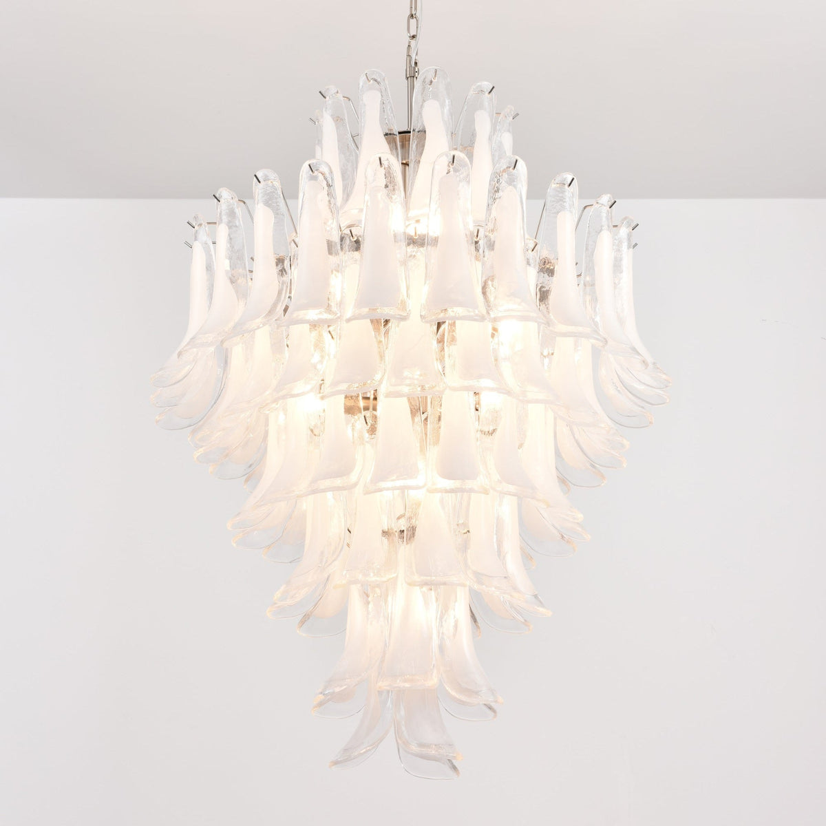 White Cloud Glass Petals Chandelier