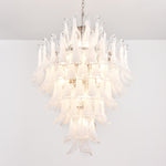 White Cloud Glass Petals Chandelier
