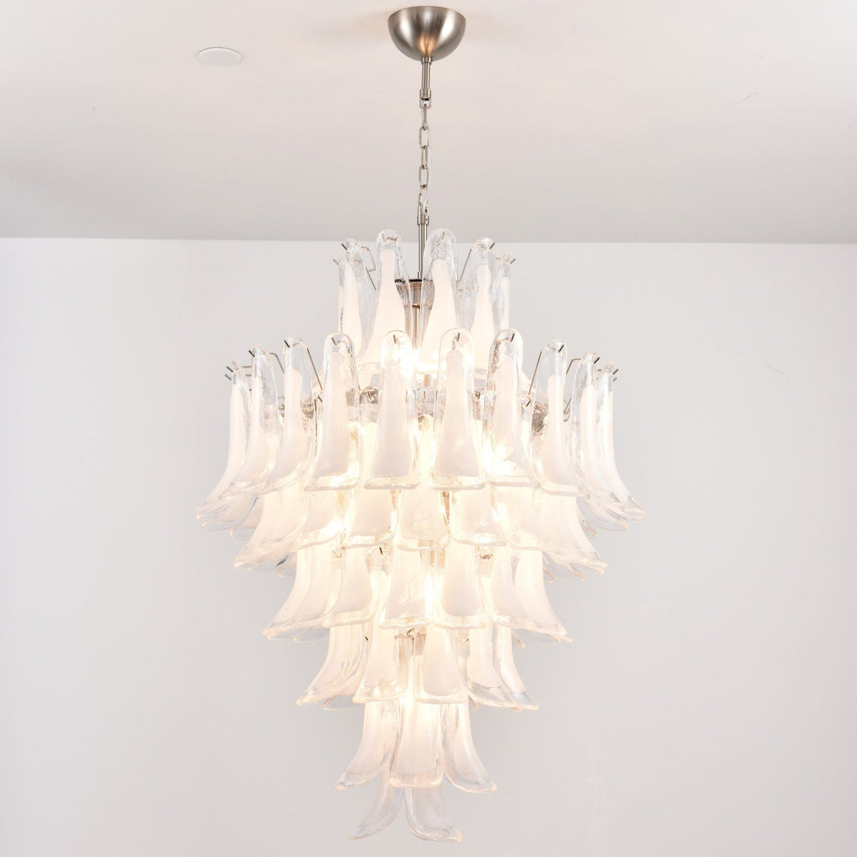 White Cloud Glass Petals Chandelier