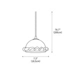 White Glass Antique French Pendant Light 7.3"