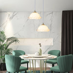 White Glass Antique French Pendant Light 7.3"