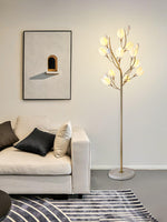 Porcelain Magnolia Floor Lamp 22.8"