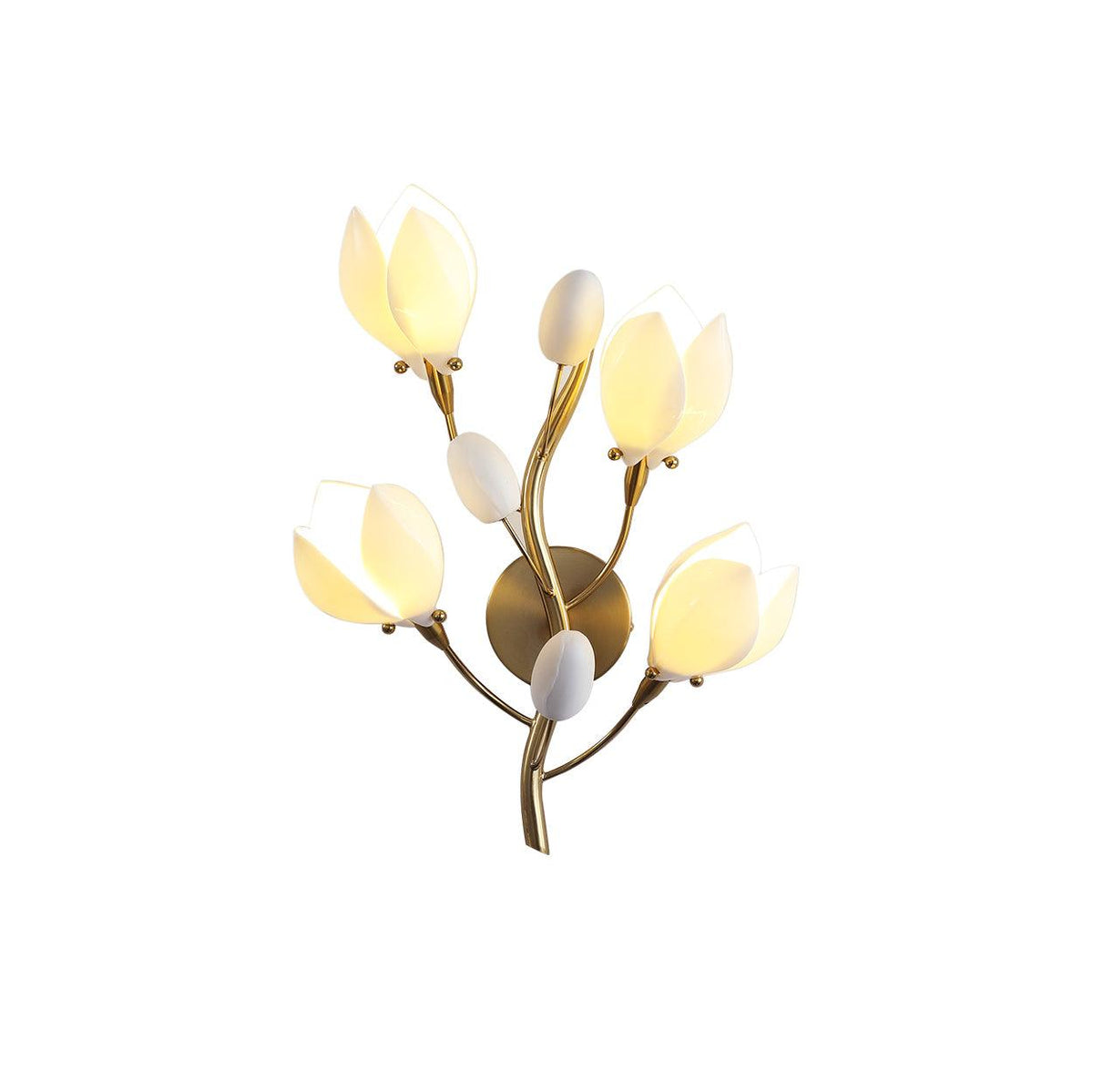 Porcelain Magnolia Wall Lamp 13.8"