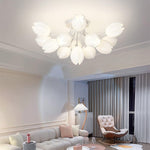 White Tulip Ceiling Light