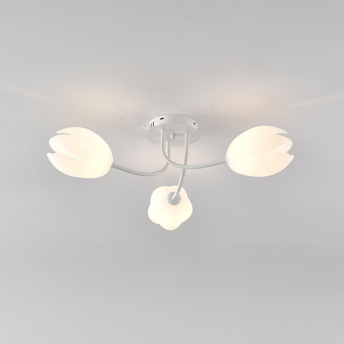 White Tulip Ceiling Light