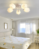 White Tulip Ceiling Light